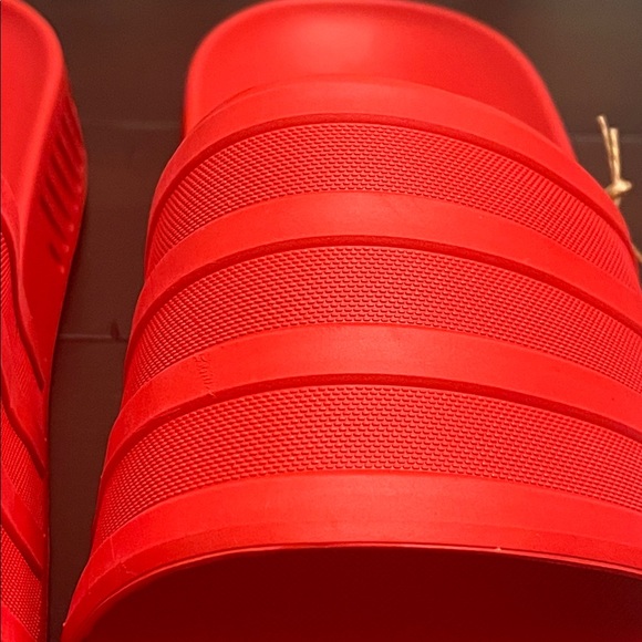 Adidas Racer TR Slides Sandals Shoes new red Mens Size 10 - Picture 8 of 14